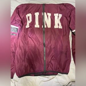 xs pink hooded windbreaker